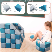 Blocs de construction en tissu - Canapé deux places, blocs lavables pour la maison, la salle de jeux, la maternelle, jeu éducatif, parc d'attractions