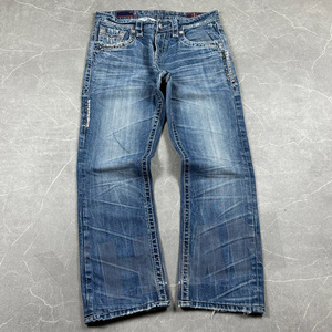 <span class=keywords><strong>Jeans</strong></span> a Vita Bassa Personalizzati, <span class=keywords><strong>Elasticizzati</strong></span>, Stile Americano, Gamba Dritta, Streetwear, Bootcut, Effetto Vintage e Consumato, <span class=keywords><strong>Pantaloni</strong></span> Svasati per Uomo - Product Image 3