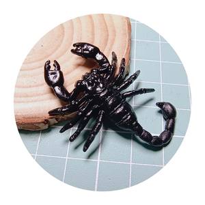 Usine en vrac 40*50mm noir Scorpion 100 pièces Gag pratique Kokes jouets personnalisé Miniature en plastique PVC matériel garçons jouets - Product Image 2
