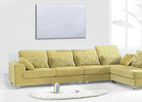 Chauffages à panneaux intérieurs en cristal de carbone IR C030 600*500 300W avec thermostat en X à double protection contre la surchauffe, blanc, gris ou personnalisé