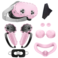 QANYOJOU Ergonomiquement Conçu VR 7-en-1 Ensemble Étui De Protection En Silicone Accessoire De Jeu 219g Compatible avec Meta pour 3s
