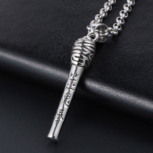 Colgante Soul Eater de acero inoxidable, collar con diseño de palo de gasa de química, joyería de moda para mujer SP589 - Product Image 3
