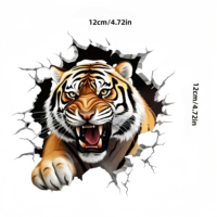 Autocollants 3D personnalisés avec logo de tigre, autocollants créatifs pour voiture, autocollants adhésifs pour pare-brise arrière, pare-chocs, mur