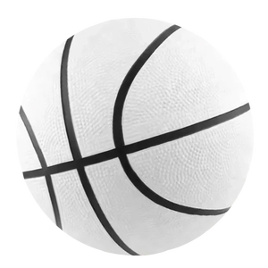Pallone da <span class=keywords><strong>Basket</strong></span> in Gomma Bianca Personalizzabile, Misure 5/6/7, per Disegno Fai-da-Te per Bambini, Logo Personalizzato, Allenamento Interno ed Esterno - Product Image 2