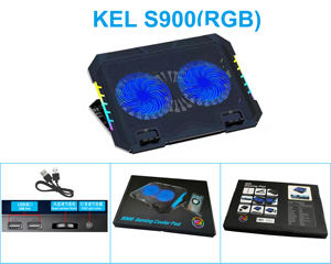 IDock Tapis de refroidissement <span class=keywords><strong>portable</strong></span> pliable à deux ventilateurs avec dix lumières RVB Support pour ordinateur <span class=keywords><strong>portable</strong></span> 12-17 pouces avec support pour téléphone <span class=keywords><strong>portable</strong></span> - Product Image 6