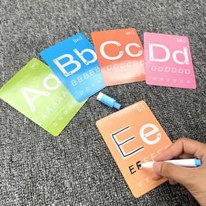 Nuove Carte Flash Cancellabili per Bambini, Carte per Alfabeto, Lettura, Scrittura, Ortografia, Apprendimento dei Numeri, Scrivibile e Cancellabile - Product Image 2