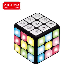 Zhorya 4 IN 1 Electronic Cube Memory Brain Training Toys STEM Educational Flashing Musical Plastic Magic Puzzle Cube For Kids