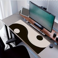 Diagramme Yin-Yang Simple Cool Élégant PC Gaming Tapis De Souris Gamer Tapis Teclado Tapis De Tapis Ergonomique Ordinateur Portable Tapis De Bureau 900X400
