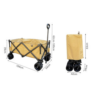 Vente chaude en plein air jardin parc utilitaire enfants Wagon <span class=keywords><strong>Portable</strong></span> 4 roues plage chariot chariot pliable Camping poussette pliant Wagon - Product Image 5