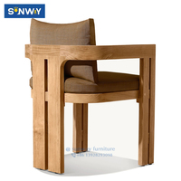 SUNWAY mobilier d'extérieur en teck naturel de haute qualité ensemble de table à manger en bois de teck de jardin pour projet d'hôtel patio