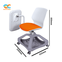 Chaise d'entraînement ergonomique pour étudiants avec tablette rotative, certifiée BIFMA, pour salle de classe mobile, durable, directement du fabricant