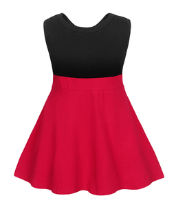 Vestiti estivi per bambini Online abiti da ragazza in stile <span class=keywords><strong>Topolino</strong></span> <span class=keywords><strong>vestito</strong></span> senza maniche con fascia per la testa del topo - Product Image 3
