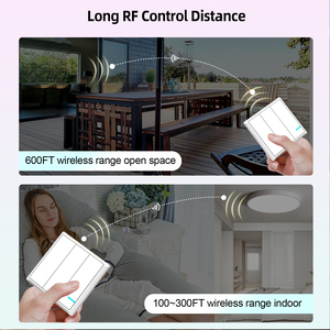 Smart 3-Gang RF Wireless Switch Set 1000W Carga 10A Receptor Lámpara <span class=keywords><strong>de</strong></span> techo Compatible No se necesita cableado - Product Image 3