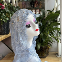 Hiyabs Musulmanes Negros y Grises con Cuentas, Pañuelo para la Cabeza, Estilo Ramadán, Kufi, Turbante Dubai, Gorro Islámico, Cubrecabeza para Oración, Elegante