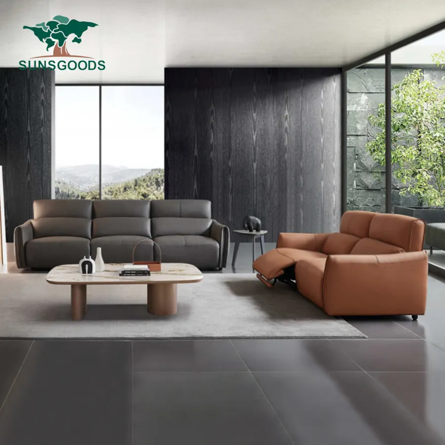 Luxus-Wohnzimmer-Sofa-Set Lehrensessel sektional elektrischer Kinostil gestaltetes Komfort-Heimkino-Sofa