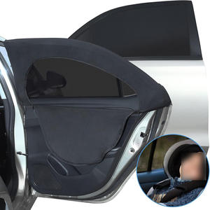 Pare-soleil <span class=keywords><strong>de</strong></span> porte latérale <span class=keywords><strong>de</strong></span> <span class=keywords><strong>voiture</strong></span> Pare-soleil double couche avec fermeture à glissière Pare-soleil <span class=keywords><strong>de</strong></span> fenêtre en maille anti-rayons UV - Product Image 1
