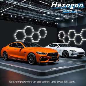 Éclairage de garage hexagonal à LED, tube en forme de nid d'abeille, éclairage de plafond 110V-240V, moderne, CRI 90, dimmable, lumière du jour 5000K, 264000 lumens - Product Image 3