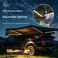 Auvent de camping multifonctionnel LED réglable en couleur, imperméable, résistant au soleil, épaissi, pour l'extérieur, toutes saisons, à montage rapide