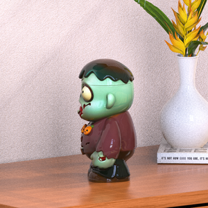 Bán Buôn Tùy Chỉnh Thiết Kế Gốm Halloween Theo Chủ Đề Lưu Trữ Container Sứ Da Màu Xanh Lá Cây Quái Vật Zombie Hình <span class=keywords><strong>Cookie</strong></span> Lưu Trữ Jar - Product Image 5