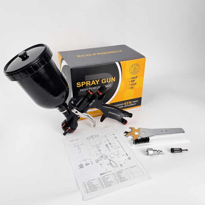 PORPHIS PHS-155 Spray Gun for Car Paint Professional Automotive Paint ...