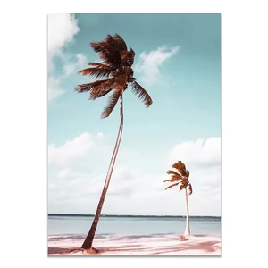 Paisaje marino puesta de sol pintura al óleo <span class=keywords><strong>Costa</strong></span> pared arte Surf impresión ola cartel lujo sala de estar naturaleza paisaje pared pintura - Product Image 1