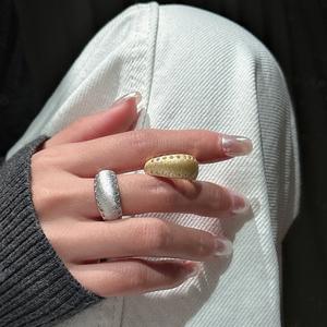 แหวนเงินแท้ S925 ประดับเพชรเม็ดเล็ก ดีไซน์ปากแหวนเปิด สไตล์หรูหราแบบฝรั่งเศสย้อนยุค แฟชั่นทันสมัย แหวน Mid-Ghulas เครื่องประดับ - Product Image 2