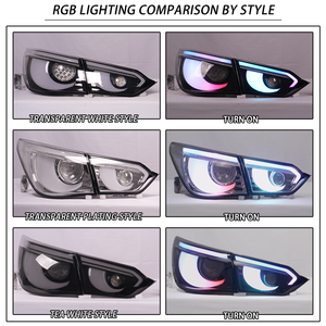 Luz Trasera RGB SINDAR para Infiniti Q50 Q50s 2013-2017 para Nissan Skyline V37 2014-2024 Estilo Marrón Transparente y Electrochapado - Product Image 4