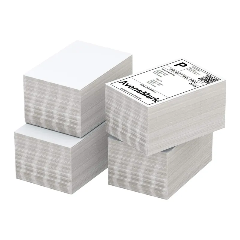 Fanfold 4" x 6" Direct Thermal Labels A6 Thermal Waybill Sticker for Shipping