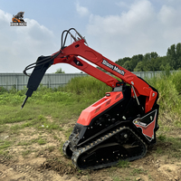 Mini-chargeuse sur chenilles diesel Kubota Euro 5 EPA avec broyeur forestier et tondeuse à gazon