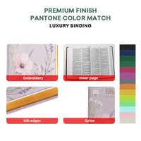 Impression couleur personnalisée sur cuir PU, service OEM en gros, livre religieux de haute qualité, couverture souple, cadeau d'église, bible
