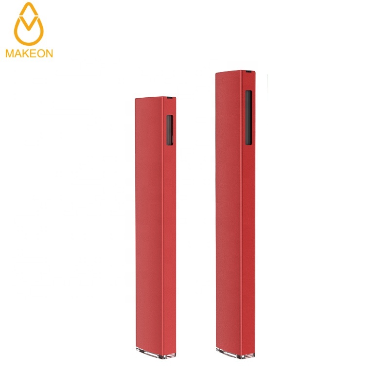 Disposable vaporizer colorful flat vape pen empty carts with bottom lighting custom logo cartridges thick oil ceramic tank with