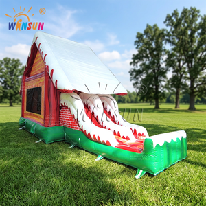<b>Inflatable</b> Christmas <b>House</b> Bouncy Castle <b>Inflatable</b> Trampoline - Product Image 1