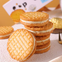 Biscuits sandwich semi-mous saveur chocolat au yaourt 85g, sans gras, pour le goûter, vente en gros d'usine, haute qualité