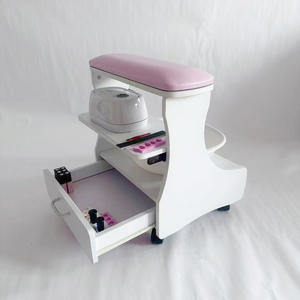 Beauty Nail Footrest Trolley Cart Four-<b>Wheeled</b> Foot Pedicure <b>Stools</b> with Large Storage Space for Beauty Nail Salon - Product Image 3