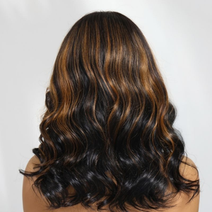 Parrucche <span class=keywords><strong>capelli</strong></span> crudi 7x5 Pre taglio pizzo <span class=keywords><strong>caramello</strong></span> miele marrone evidenzia la parrucca onda del corpo con ciao ciao nodi senza colla parrucche <span class=keywords><strong>capelli</strong></span> umani - Product Image 4