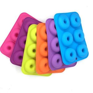 Heat Resistant 6 Cavity <b>Silicone</b> <b>Baking</b> Muffin Cake Mould Donut Caking Mold - Product Image 1