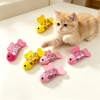 Jouet pour chat en forme de poisson Laserfinish, jouet à mâcher en peluche pour chat, fournitures pour animaux de compagnie à la catnip