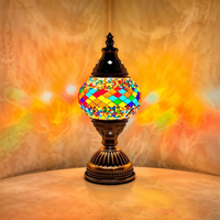 Lampe de table en mosaïque turque faite à la main, lampe de bureau en verre marocain vintage pour chambre à coucher, salon, décoration de la maison