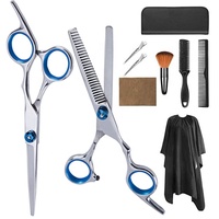 Tesoura de barbeiro de 6 ", para barbeiro, corte de cabelo, tesoura plana, para uso doméstico, prática de cabeleireiro e barbeiro