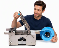 Machine d'étiquetage automatique électrique en acier inoxydable pour boîtes, bouteilles en plastique et en verre, facile à utiliser