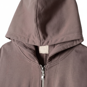 Sweat à capuche réversible personnalisé en molleton de coton contrastant avec impression numérique, tissage inversé, pour homme, collection Hiver 2025 - Product Image 2