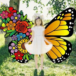 Bannière publicitaire personnalisée de haute qualité en forme d'aile de papillon, décoration publicitaire personnalisée, design original, tissu polyester, drapeaux promotionnels - Product Image 6