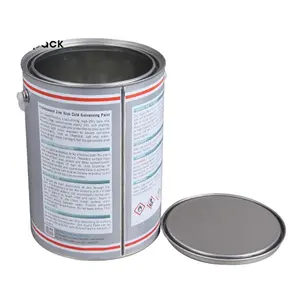 1ガロンの塗料缶、1ガロンの丸い金属缶、インク用の塗料用のトリプルリッド付きブリキ缶