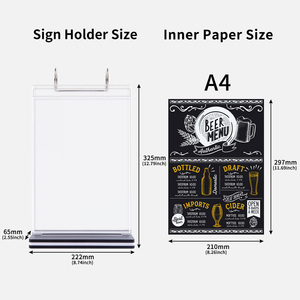 Rak <span class=keywords><strong>Display</strong></span> Menu Dua Sisi Multi Halaman, Dapat Dilepas, untuk Bisnis, Restoran, Supermarket, dan Rumah - Product Image 4