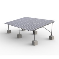 Support de montage de panneau solaire au sol en acier galvanisé à chaud pour système d'énergie photovoltaïque