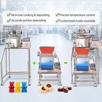 Automatische machine voor het maken van fruit-sap gummy's, kleine vitamine jelly beans, chocolade clusters en zoete snoepjes.
