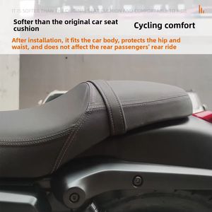 Coussin de siège de moto confortable en cuir épaissi, imperméable, résistant à l'huile, respirant - Product Image 2