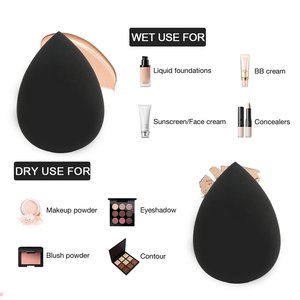 Éponge de maquillage sans latex grande taille, douce, en forme d'œuf, pour l'application de poudre, crème, fond de teint liquide et autres cosmétiques. - Product Image 4