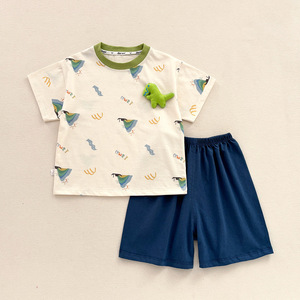 Conjunto <span class=keywords><strong>de</strong></span> manga corta para niños, algodón puro, verano, pantalones cortos para bebés, ropa <span class=keywords><strong>de</strong></span> verano para niños, camiseta <span class=keywords><strong>de</strong></span> <span class=keywords><strong>muñeca</strong></span> para niñas, ropa para niños - Product Image 4