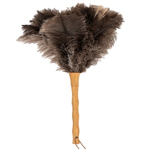 <span class=keywords><strong>Plumeau</strong></span> de plumes d'autruche à poignée en bois, doux et de haute qualité, prix d'usine, vente bon marché - Product Image 1